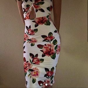 Soft Floral Midi Dress